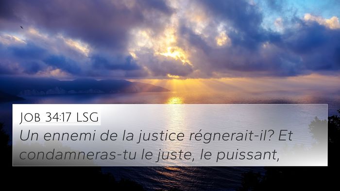 Job 34:17 LSG Bible Verse Image
