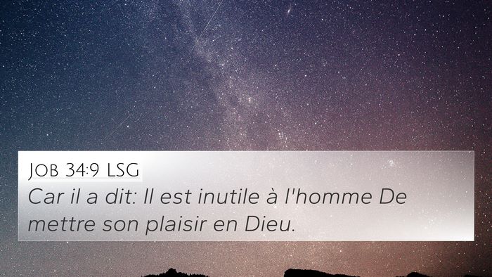 Job 34:9 LSG Bible Verse Image