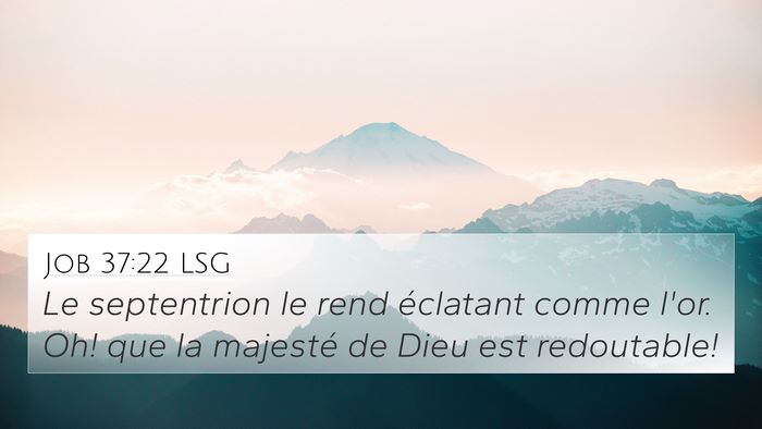 Job 37:22 LSG Bible Verse Image