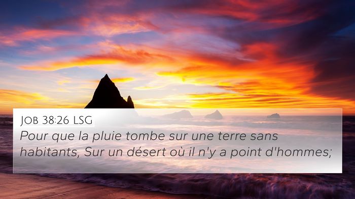 Job 38:26 LSG Bible Verse Image