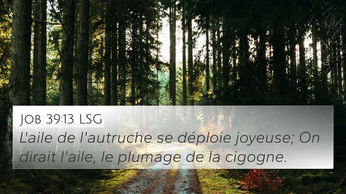 Job 39:13 LSG Bible Verse Image