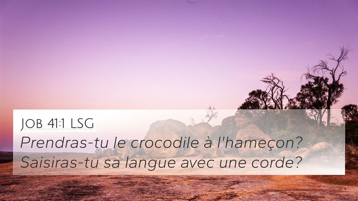 Job 41:1 LSG Bible Verse Image