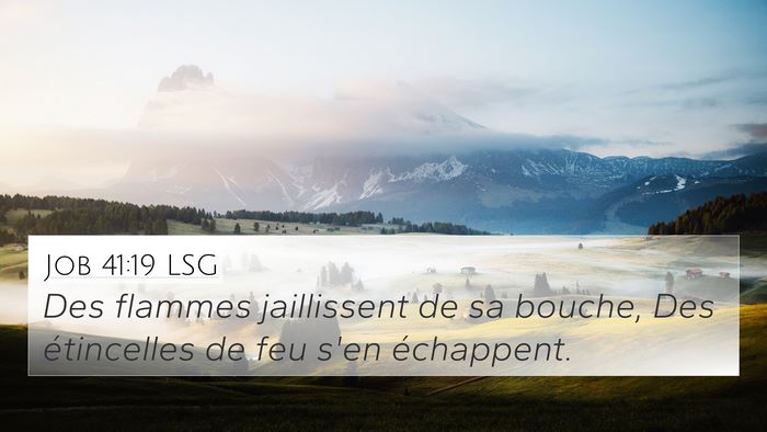 Job 41:19 LSG 4K Wallpaper - Des flammes jaillissent de sa bouche, Des - 4K Wallpaper Bible Verse