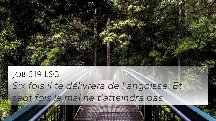 Job 5:19 LSG Bible Verse Image