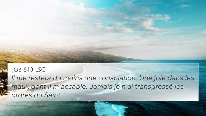 Job 6:10 LSG Bible Verse Image