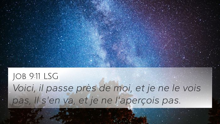 Job 9:11 LSG 4K Wallpaper - Voici, il passe près de moi, et je ne le vois - 4K Wallpaper Bible Verse