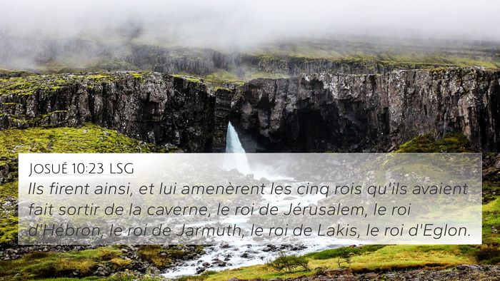Josué 10:23 LSG Bible Verse Image