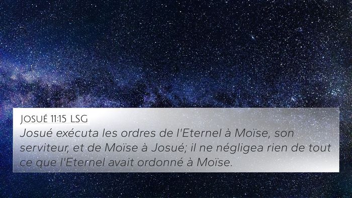 Josué 11:15 LSG Bible Verse Image