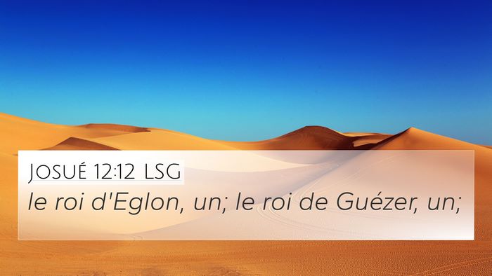 Josué 12:12 LSG Bible Verse Image