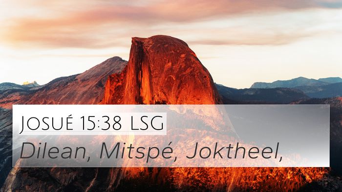 Josué 15:38 LSG Bible Verse Image