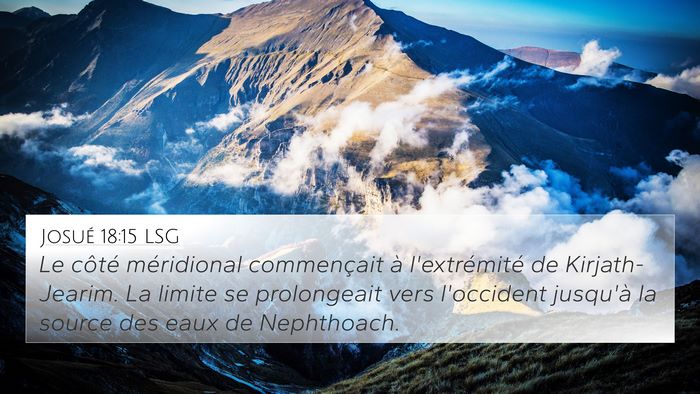 Josué 18:15 LSG Bible Verse Image
