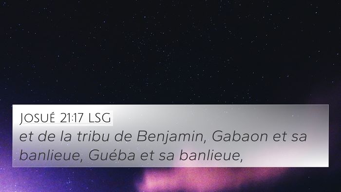 Josué 21:17 LSG Bible Verse Image
