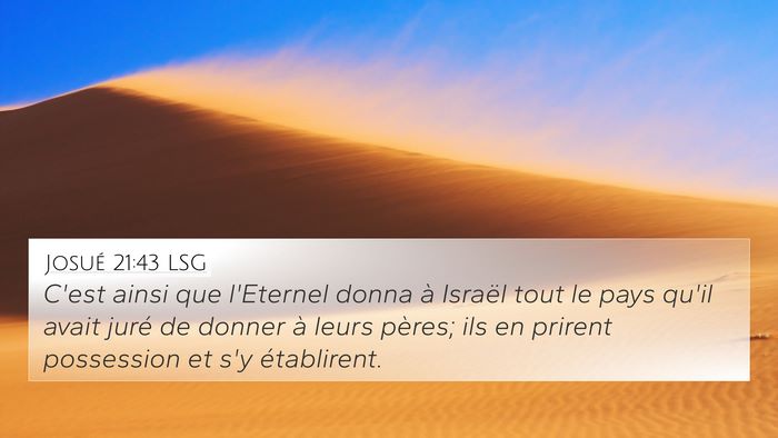 Josué 21:43 LSG Bible Verse Image