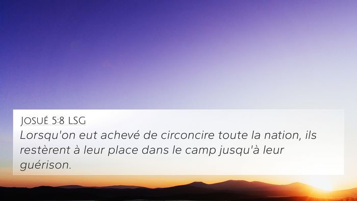 Josué 5:8 LSG 4K Wallpaper - Lorsqu'on eut achevé de circoncire toute la - 4K Wallpaper Bible Verse