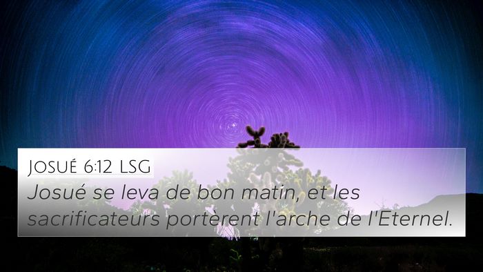 Josué 6:12 LSG Bible Verse Image