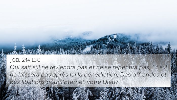 Joël 2:14 LSG Bible Verse Image