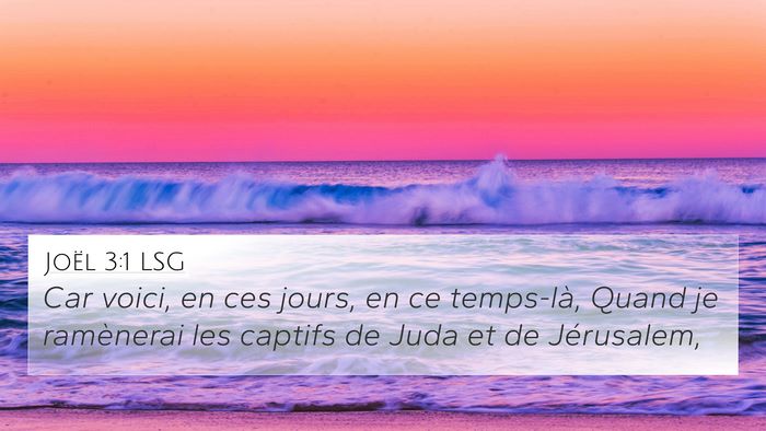 Joël 3:1 LSG Bible Verse Image