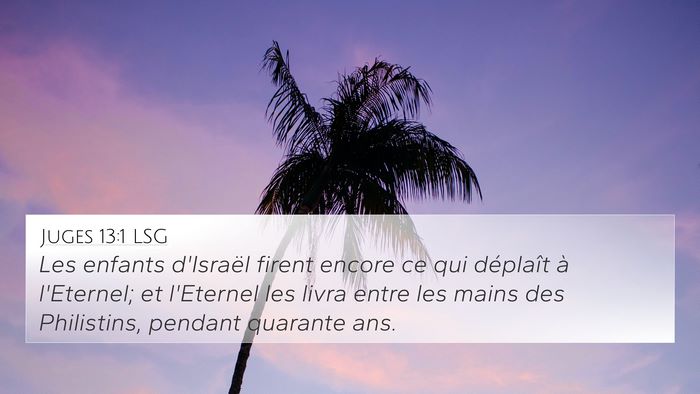 Juges 13:1 LSG Bible Verse Image