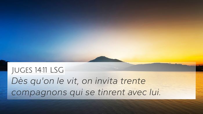 Juges 14:11 LSG Bible Verse Image