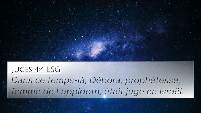 Juges 4:4 LSG Bible Verse Image