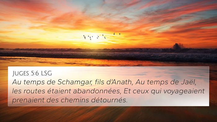 Juges 5:6 LSG Bible Verse Image