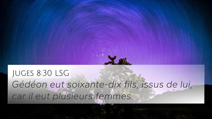 Juges 8:30 LSG Bible Verse Image