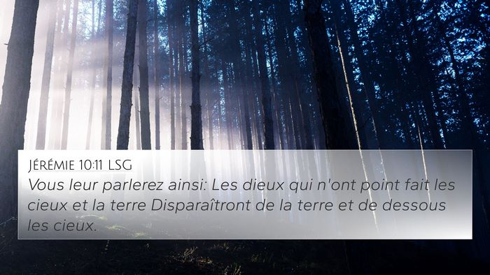 Jérémie 10:11 LSG Bible Verse Image