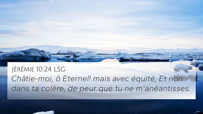 Jérémie 10:24 LSG Bible Verse Image