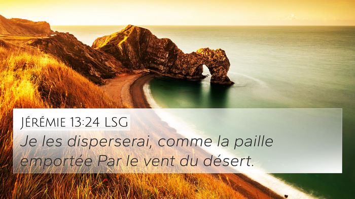 Jérémie 13:24 LSG Bible Verse Image