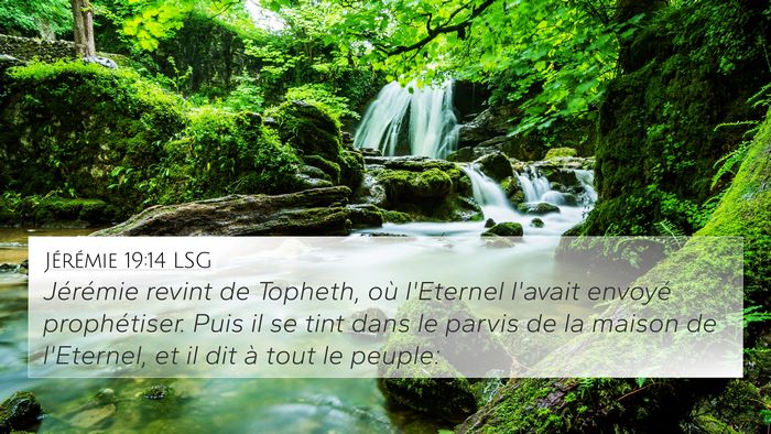 Jérémie 19:14 LSG Bible Verse Image