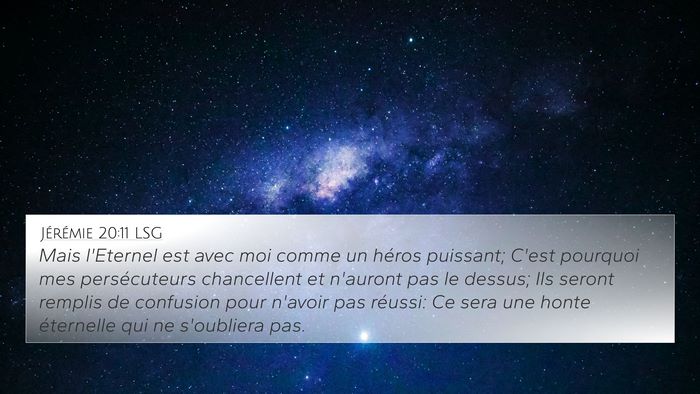 Jérémie 20:11 LSG Bible Verse Image