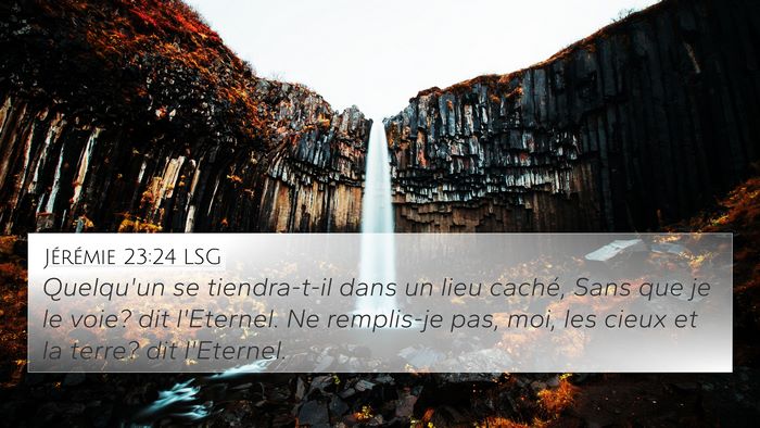 Jérémie 23:24 LSG Bible Verse Image
