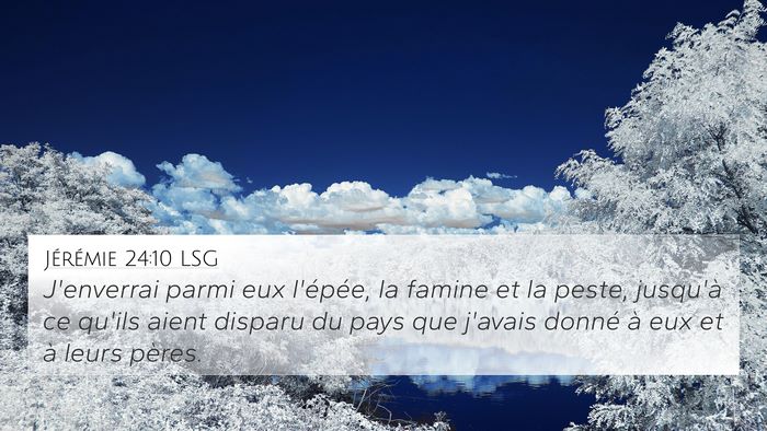 Jérémie 24:10 LSG Bible Verse Image