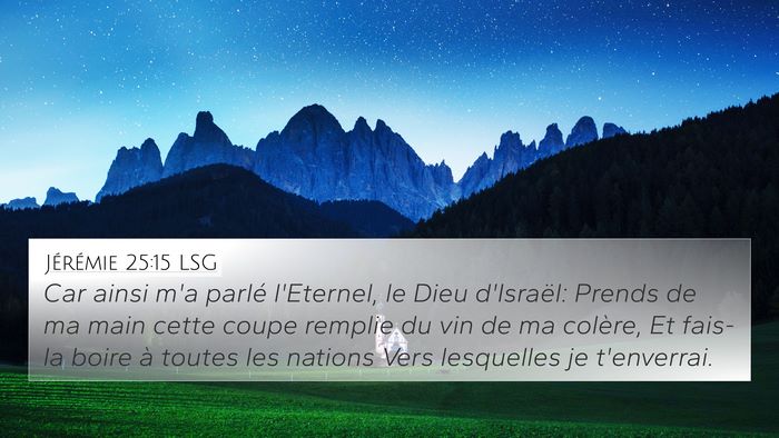 Jérémie 25:15 LSG Bible Verse Image