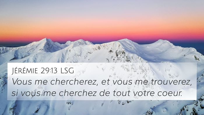 Jérémie 29:13 LSG Bible Verse Image