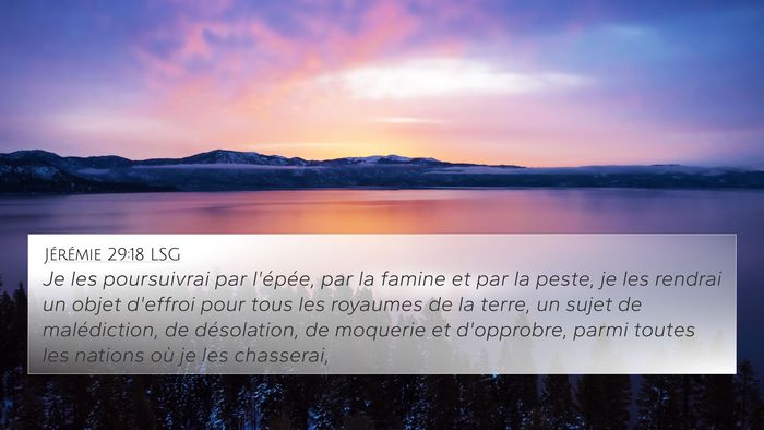 Jérémie 29:18 LSG Bible Verse Image
