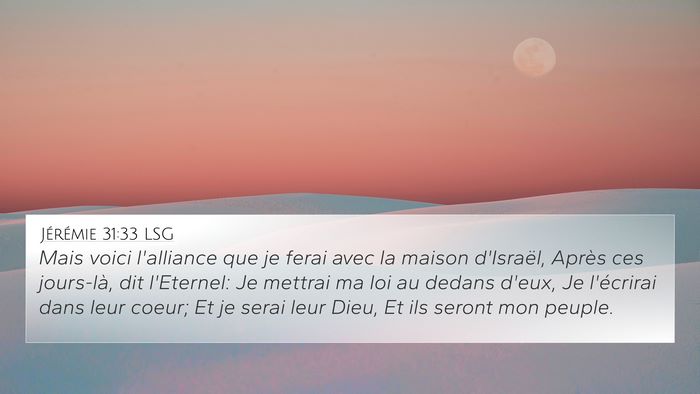 Jérémie 31:33 LSG Bible Verse Image