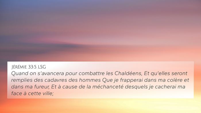 Jérémie 33:5 LSG Bible Verse Image