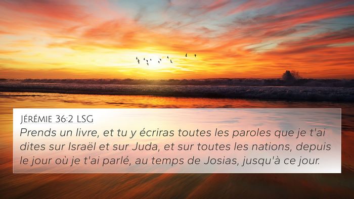 Jérémie 36:2 LSG Bible Verse Image