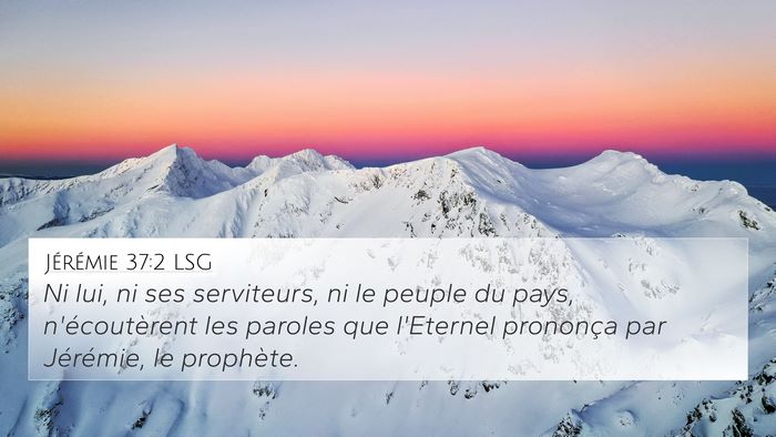 Jérémie 37:2 LSG Bible Verse Image