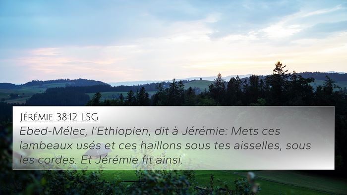 Jérémie 38:12 LSG 4K Wallpaper - Ebed-Mélec, l'Ethiopien, dit à Jérémie: Mets - 4K Wallpaper Bible Verse