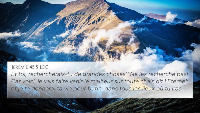 Jérémie 45:5 LSG Bible Verse Image