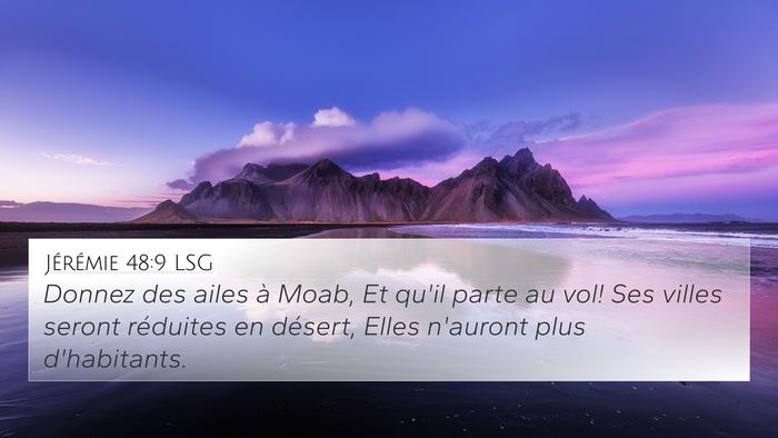 Jérémie 48:9 LSG Bible Verse Image