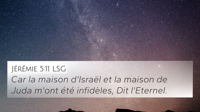 Jérémie 5:11 LSG Bible Verse Image