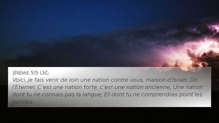 Jérémie 5:15 LSG Bible Verse Image