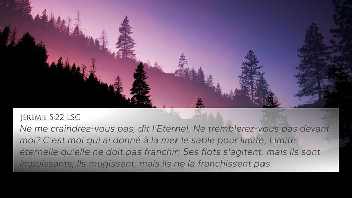 Jérémie 5:22 LSG Bible Verse Image