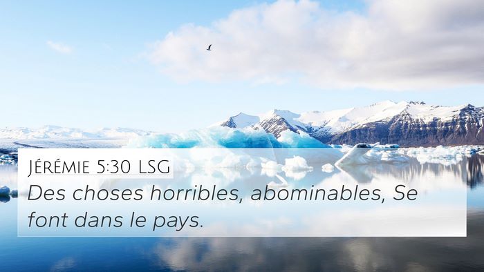 Jérémie 5:30 LSG Bible Verse Image