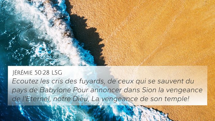 Jérémie 50:28 LSG Bible Verse Image