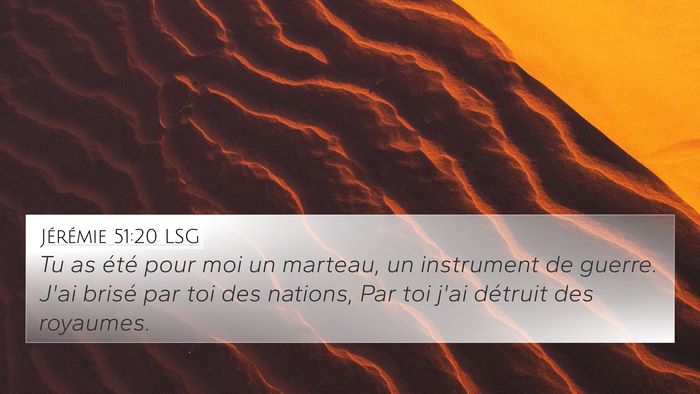 Jérémie 51:20 LSG Bible Verse Image