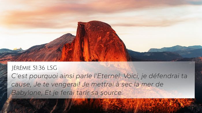 Jérémie 51:36 LSG Bible Verse Image